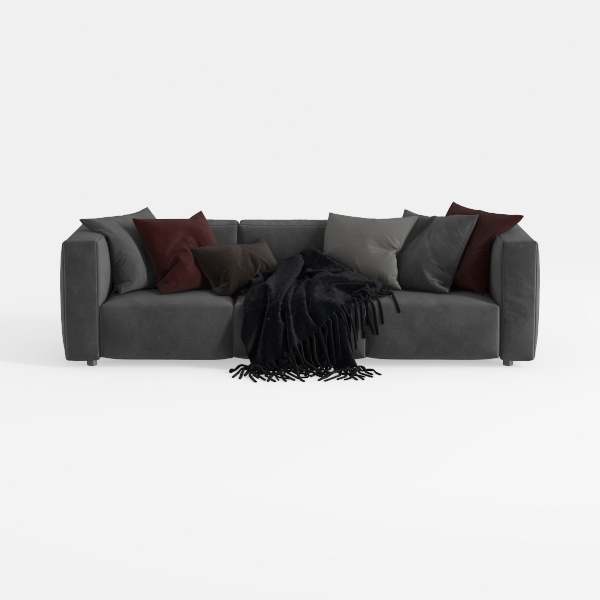 110" Cloud Sofa, 3-Seat Modular Sectional Couch