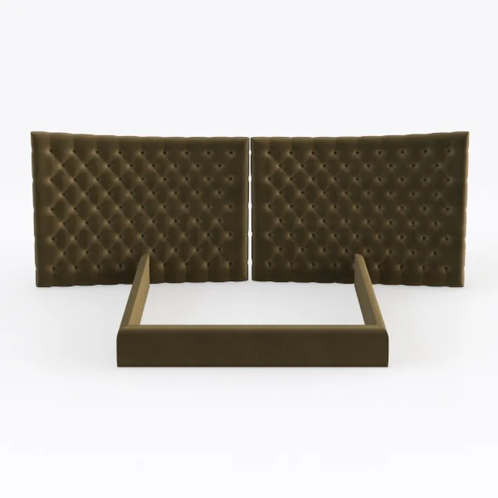 Novogratz 4193949N Brittany Upholstered Bed, King,
