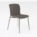 PU Leather Dining Chairs Set of 4 Latte Living Right 45 Degree View