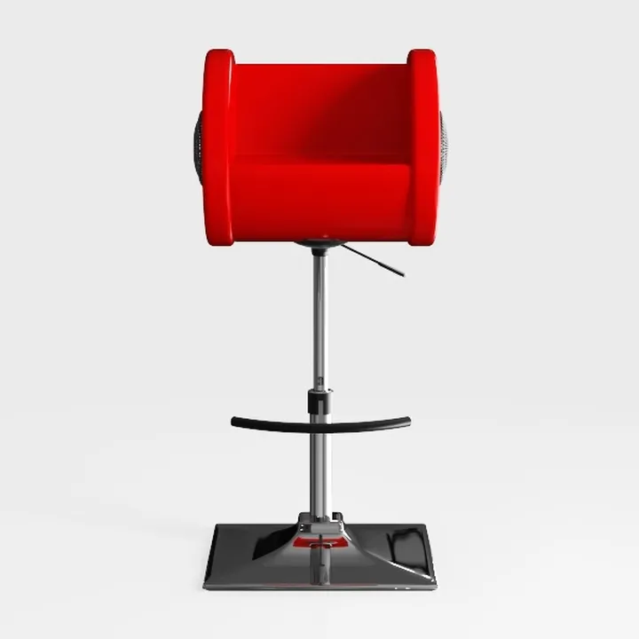 Executive Office Chair in Red Leather, Ergonomic B