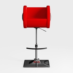 Executive Office Chair in Red Leather, Ergonomic B