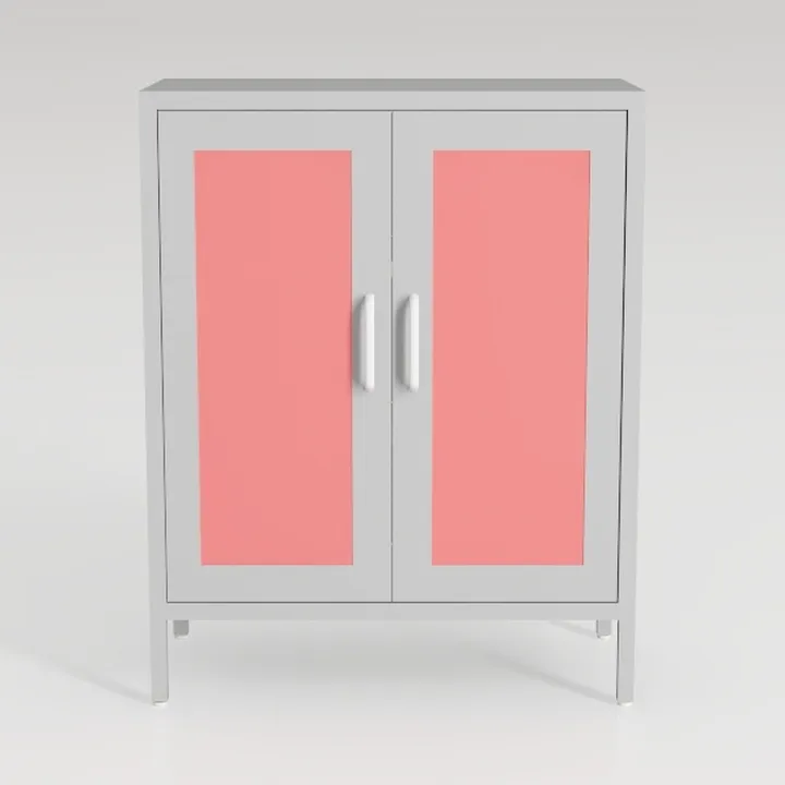 White Metal Bathroom Storage Cabinet, Metal