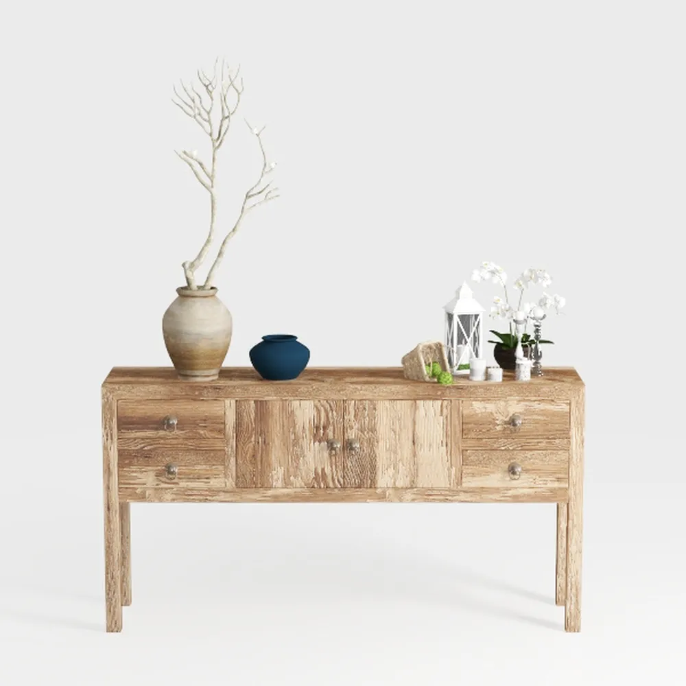 Jofran Inc. Gramercy Chevron Mid-Century Modern Th