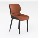 1 Pcs Modern Kitchen Dining Chairs, Water Proof PU Right 45 Degree View