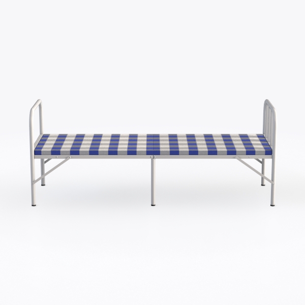 Benjara Wooden Twin Bed with Bobbin Style Slatted