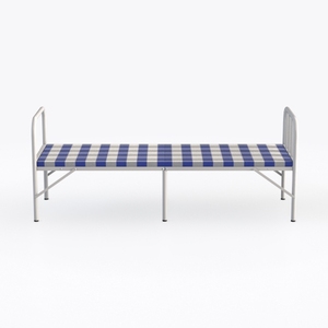 Benjara Wooden Twin Bed with Bobbin Style Slatted