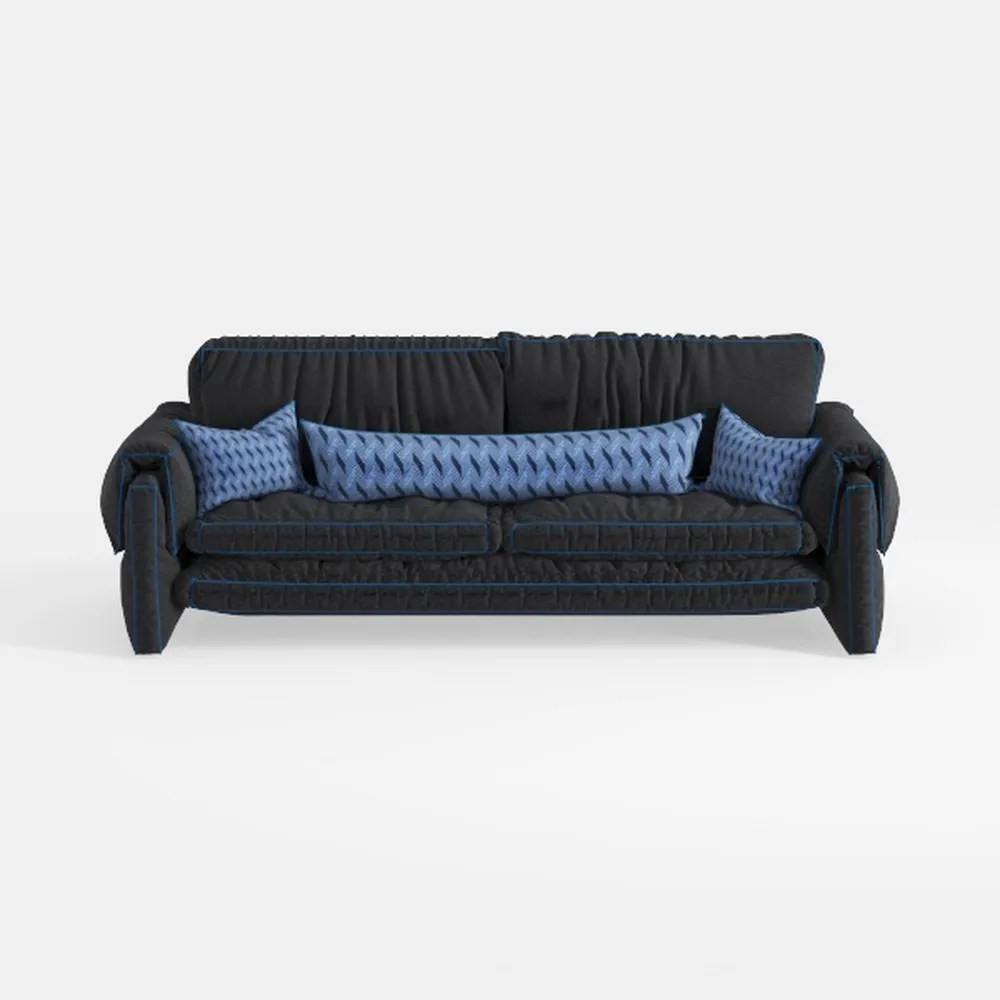 118" Cloud Couch Modular Sectional Sofa for Living