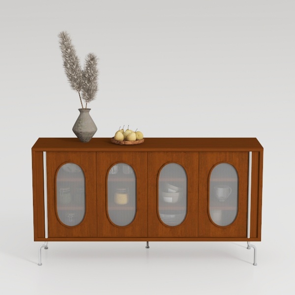 Sideboard, Buffet Storage Cabinet with Acrylic