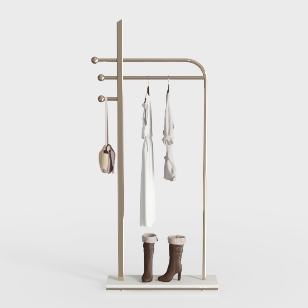 Raybee 67&quot; H Gold Clothing Rack, Modern Coat Rack