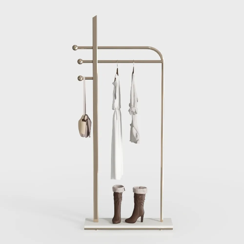 Raybee 67" H Gold Clothing Rack, Modern Coat Rack