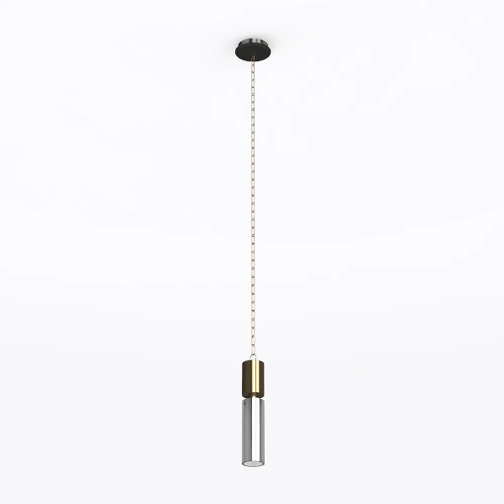 Modern Black Pendant Light, 21.6'' Glass Pendant
