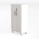 75'' H Kitchen Pantry Storage Cabinet with Left 45 Degree View