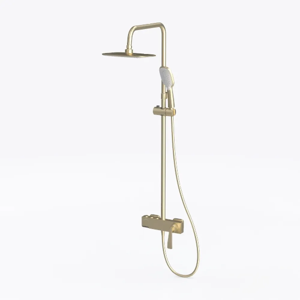 Shower System Antique with Roundish Swiveling Head