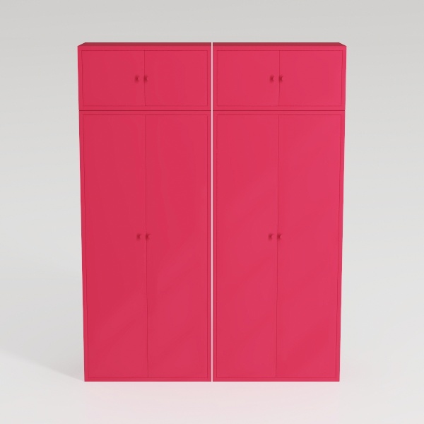 2 Door Metal Accent Storage Cabinet for Bedroom