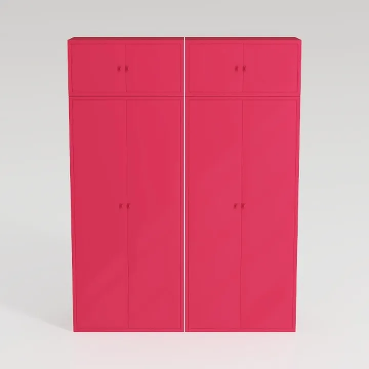 2 Door Metal Accent Storage Cabinet for Bedroom
