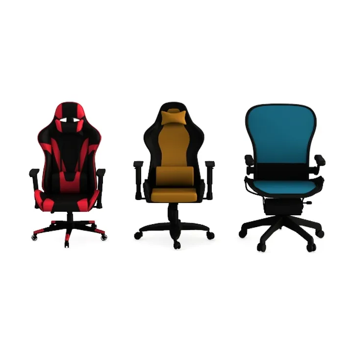 Fabric Leather Modern Ergonomic Gaming Office Chair 3D Model
