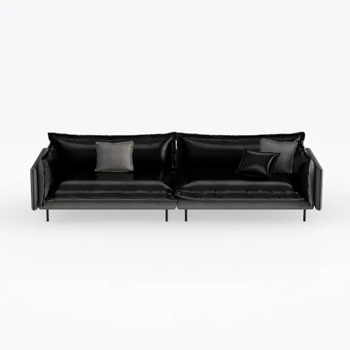 American Vintage Leather Sofa Small Living Room Cl