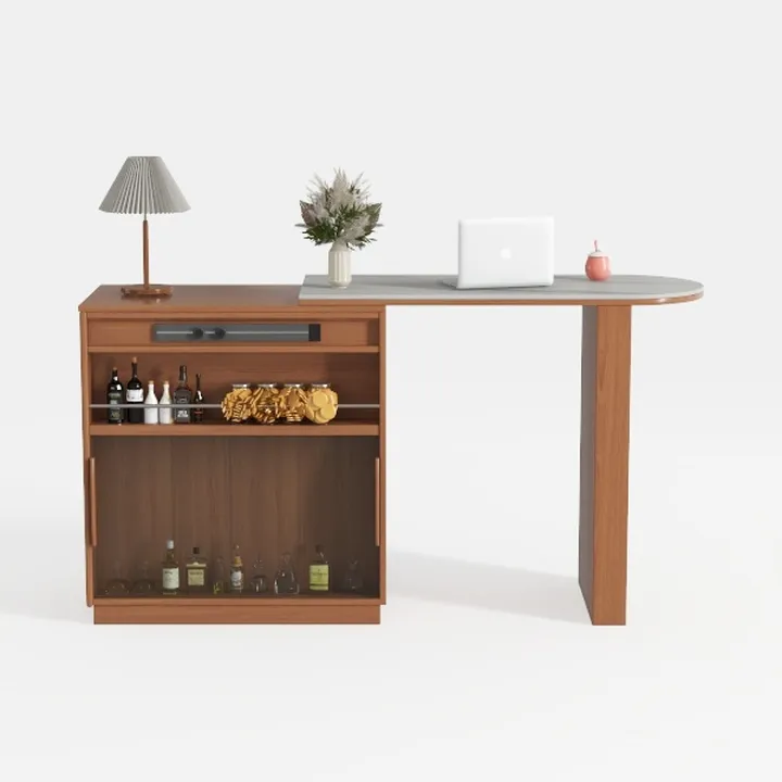 BAKAJI Scrivania con Libreria 4 Ripiani Tavolo da Lavoro Porta Pc Computer Struttura e Piano in Legno MDF Arredamento Casa Ufficio Cameretta Dimensioni 110 x 90 x 40 cm (Quercia)