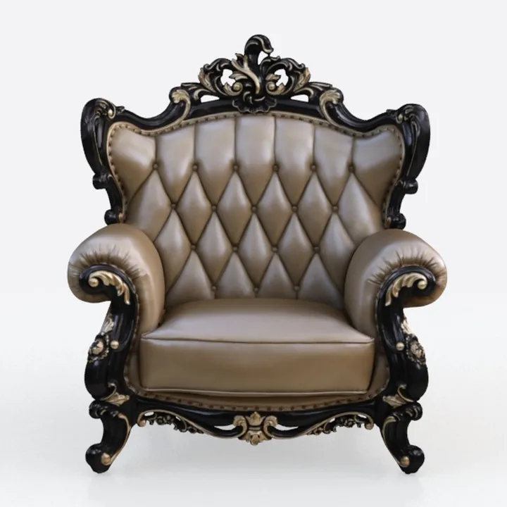 Tlerra Victorian Traditional 47" Armchair with Tuf