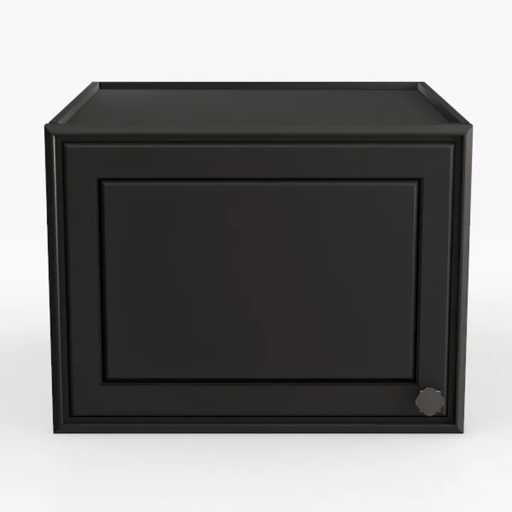 KraftMaid Single Door Wall Cabinet-Harrington Square-Maple - Onyx-left