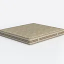 Minimalist Fabric Mattress High Density Comfort 3D Model Left 45 Degree View