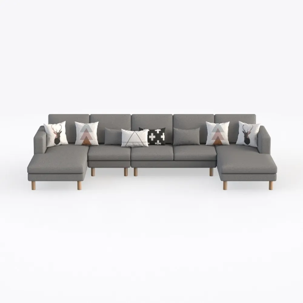 Karl home U-Shape Sectional Sofa Couch 111" Modern