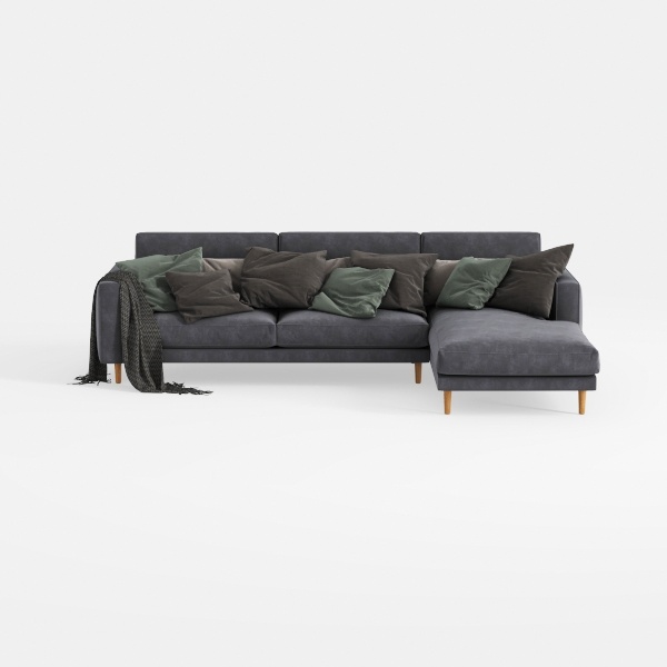L Shaped Lounge Sectional Sofa for Living Room