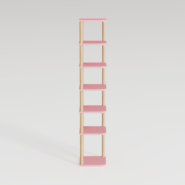 Yoobure Corner Shelf, 4-Tier Corner Bookshelf with