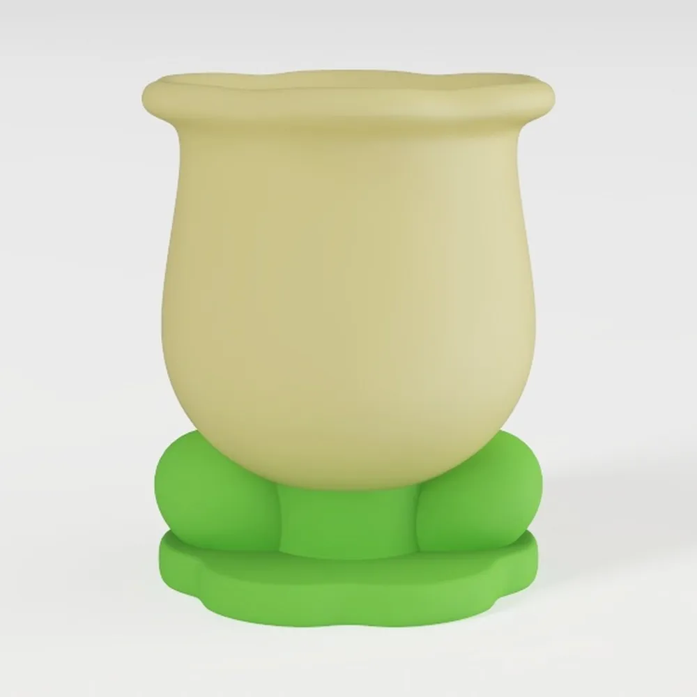 TOPOLA Happy Face Planter, 5.2 Inches Plastic