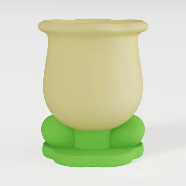 TOPOLA Happy Face Planter, 5.2 Inches Plastic