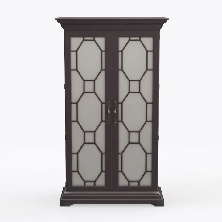 Evan Armoire-Ent Center w-Wood Door Panels