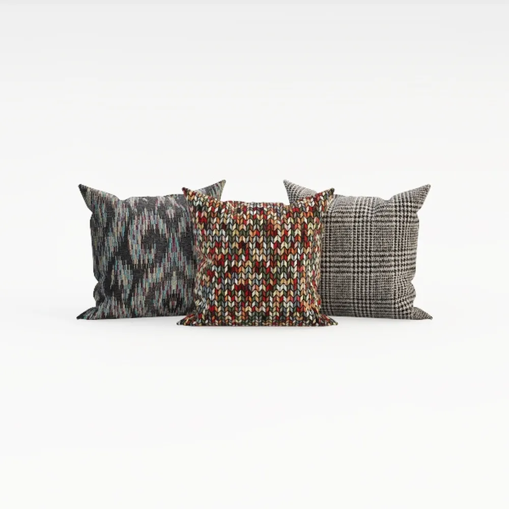 Outdoor Pillow Covers Waterproof, Brown Geometric 