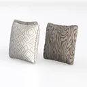 Assorted Pattern Fabric Throw Pillows Modern Home Decor 3D Model Left 45 Degree View
