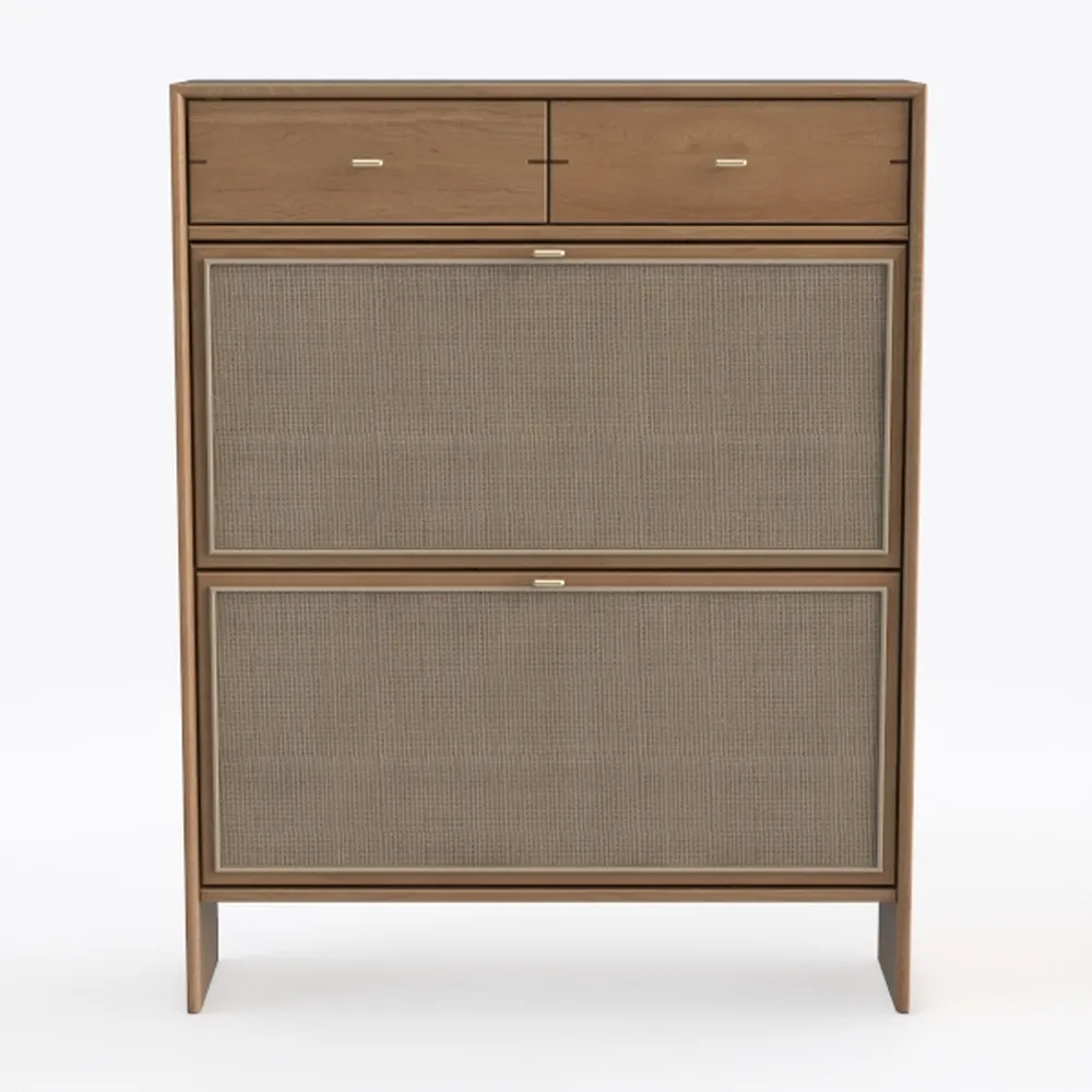 Shoe Cabinet with 2 Flip Drawers & 2 Drawers