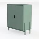 Metal Storage Cabinet with Adjustable Shelves Left 45 Degree View