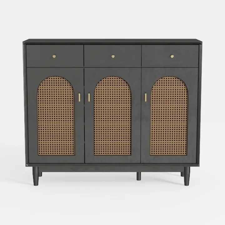 63" Large Buffet Sideboard with LED Light, Storage