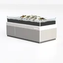 fresh freezer-Supermarket Left 45 Degree View