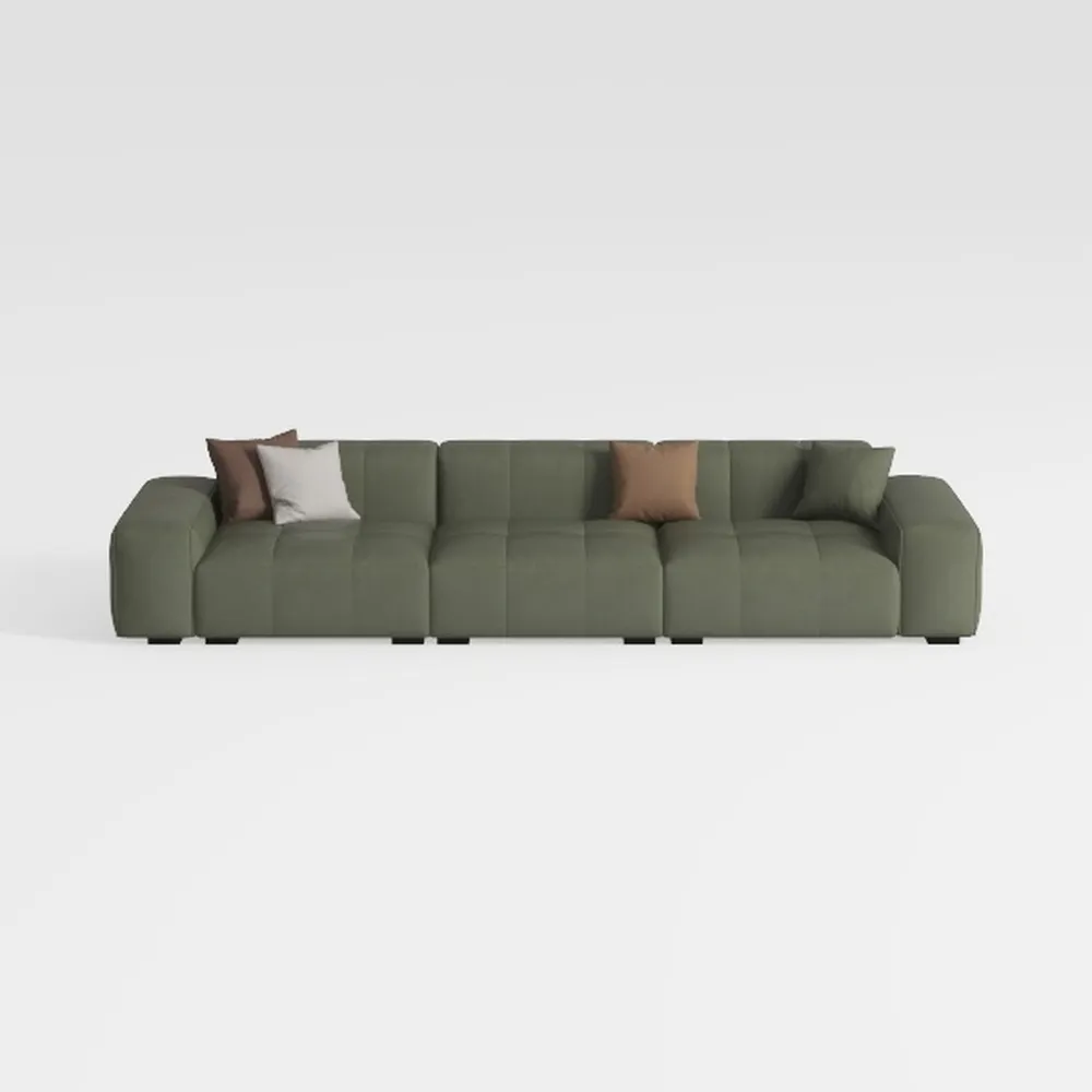 80" Modern Sofa Couch, Comfy Deep Seat Lambswool C