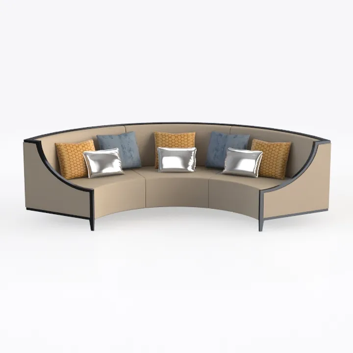 KEIKI 129" Curved Oversized Modular Bonded Leather