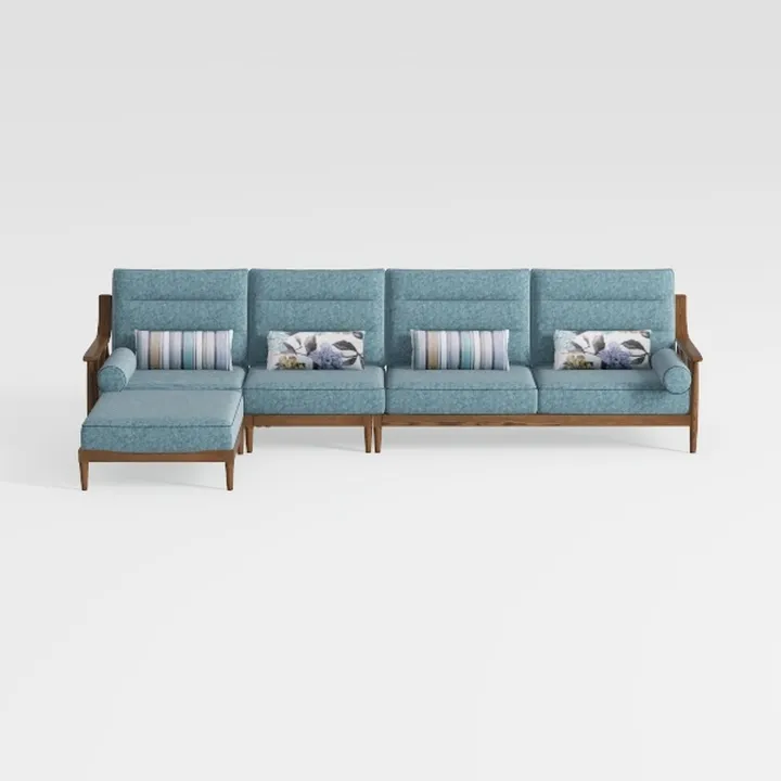 Blue L Shaped Sectional Sofas Compatible with