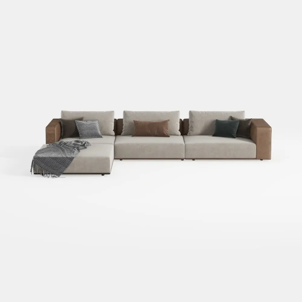 106" Cloud Sectional Couch with Chaise Lounge