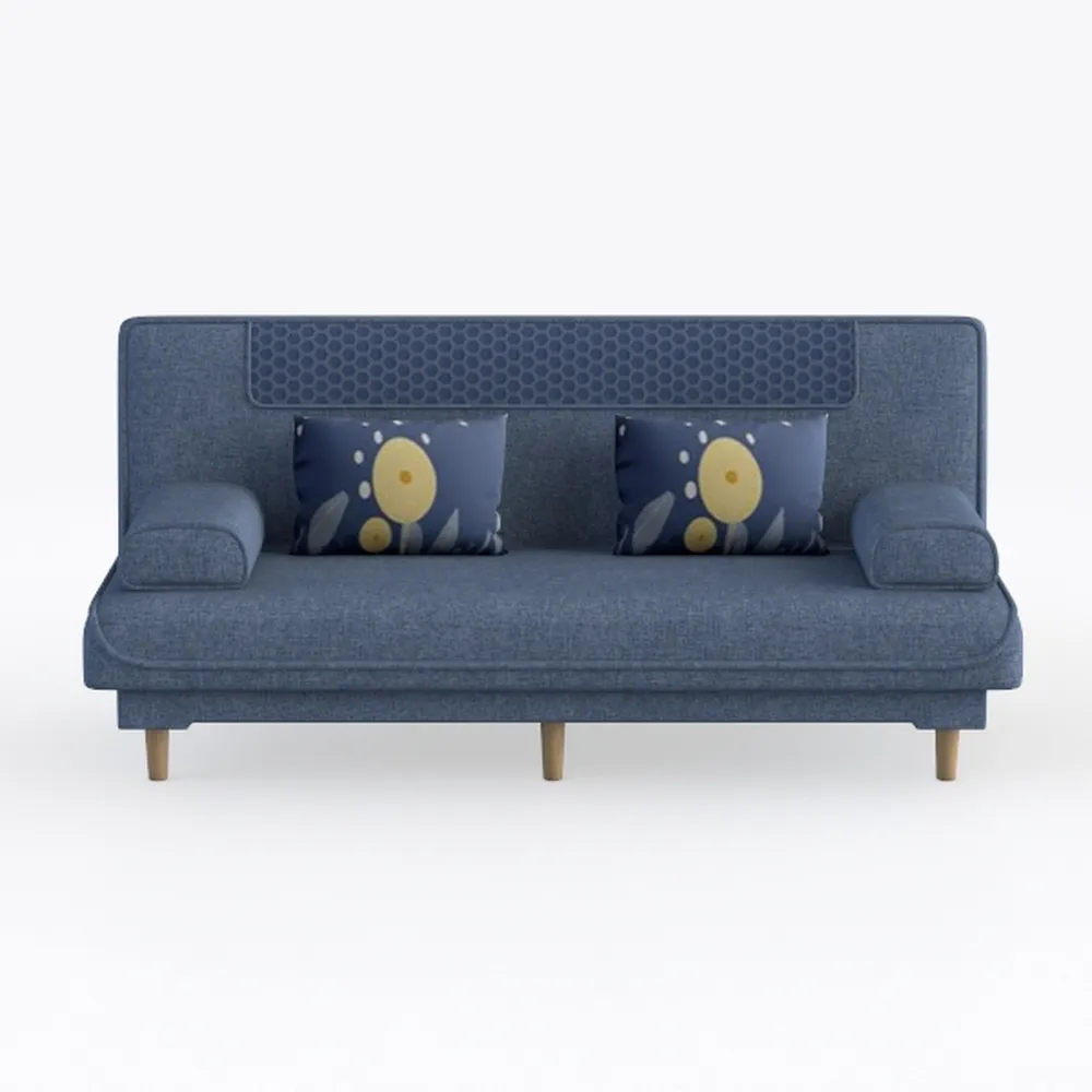 3-Seat Couch Wicker Patio Sofa Outdoors - Deep Sea