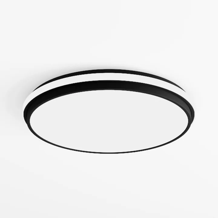 Minimalist Black White Round Ceiling Lamp 3D Model
