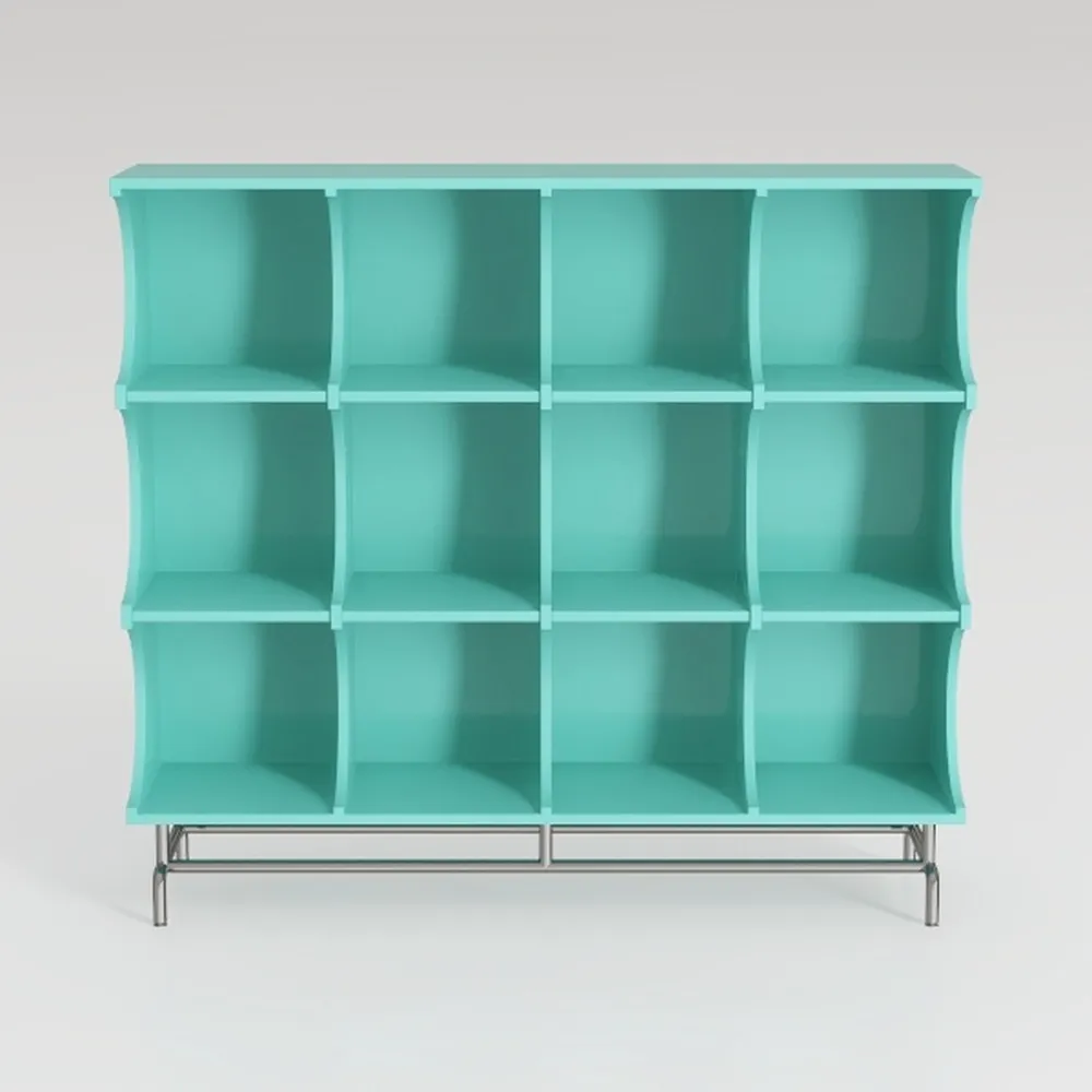LEYAOYAO 7 Cube Bookshelf 3-Tier Bookcase with