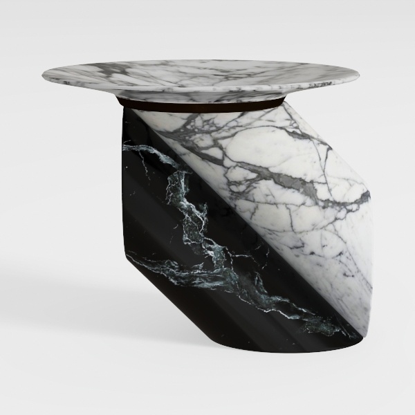 side table-Marble Majesty