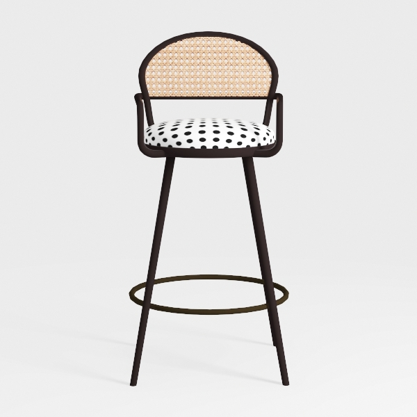 Swivel Bar Stools Set of 2, 26" Upholstered Faux