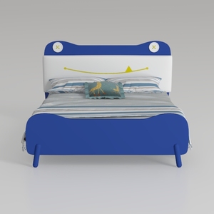 Container Theme Metal Twin Bed, Panel Headboard