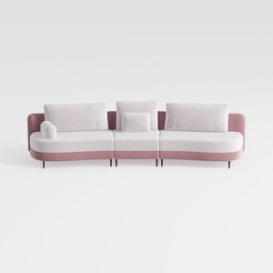 BAXMUY 94.4” Oversized Cloud Couch, Pink Chenille 