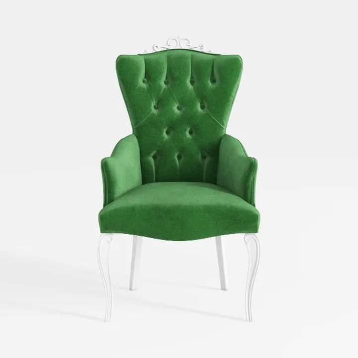 Velvet Upholstered Dining Chairs Set of 2, Modern 