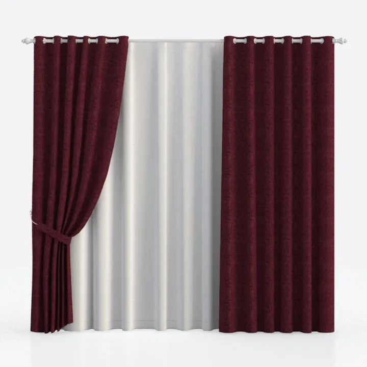 curtain-Crimson Elegance
